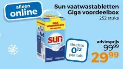 Trekpleister Sun vaatwastabletten Giga voordeelbox aanbieding