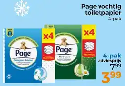 Trekpleister Page vochtig toiletpapier aanbieding