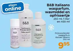 Trekpleister B&B Italiaans wasparfum, wasmiddel en opfrissertje aanbieding