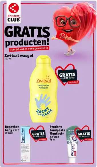 Kruidvat GRATIS producten! aanbieding