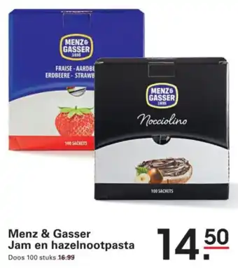 Sligro Menz & Gasser Jam en hazelnootpasta aanbieding