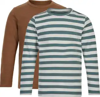 Amazon MINYMO Basic T-shirt Ls (2-pack) jongens Bloes aanbieding