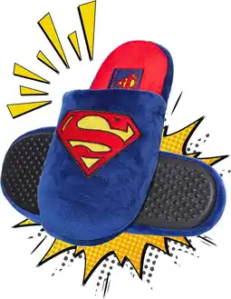 Amazon DC Comics Superman Pantoffels Heren Warmte Sloffen Cadeau Voor Mannen 45-46 Superman Pantoffels aanbieding