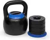 Bol.com Adjustabell verstelbare kettlebell gewicht: 8-10-12-14-16 kg zwart/rood aanbieding