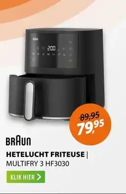 Expert Braun HF3030 MultiFry 3 Zwart aanbieding