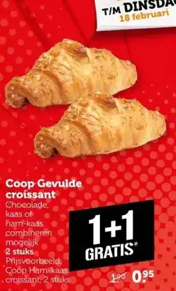 Coop Coop Gevulde croissant aanbieding