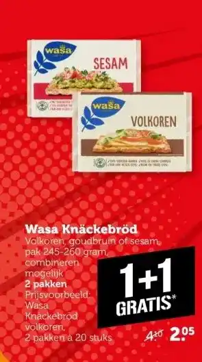 Coop Wasa Knäckebröd aanbieding