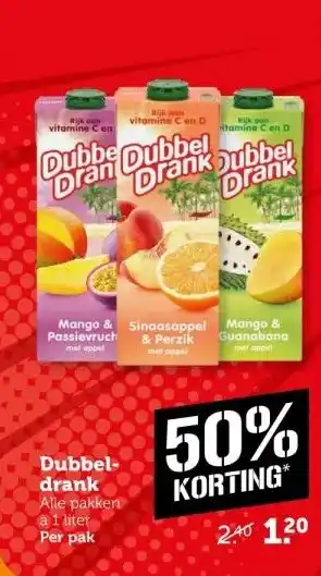 Coop Dubbel- drank aanbieding