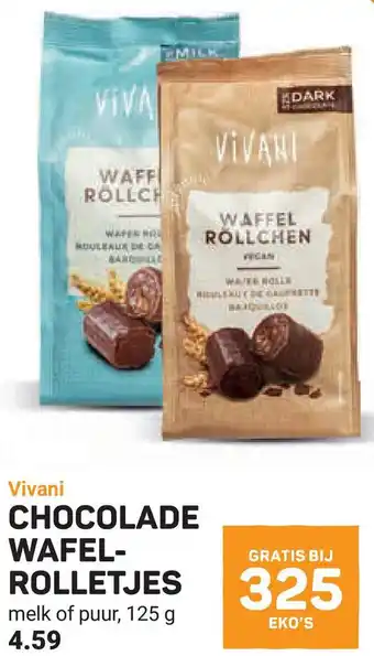 Ekoplaza Vivani Chocolade wafelrolletjes aanbieding