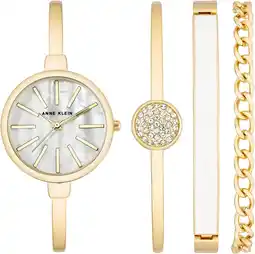 Amazon Anne Klein Women's Bangle Watch and Bracelet Set aanbieding