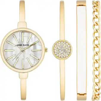 Amazon Anne Klein Women's Bangle Watch and Bracelet Set aanbieding