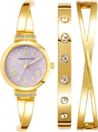 Amazon Anne Klein Women's Premium Crystal Accented Bangle Watch Set aanbieding