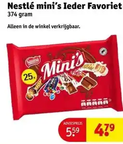 Kruidvat Nestlé mini's Ieder Favoriet Verkade XL melk, puur aanbieding