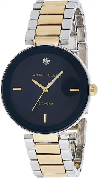 Amazon Anne Klein Women's Genuine Diamond Dial Bracelet Watch aanbieding