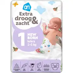 Albert Heijn AH Extra droog en zacht luiers maat 1 aanbieding