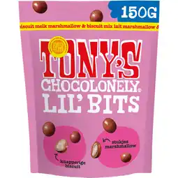 Albert Heijn Tony's Chocolonely Lil'bits melk marshmallow biscuit aanbieding