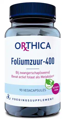 De Online Drogist Orthica Foliumzuur 400 Capsules aanbieding