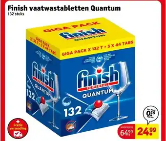 Kruidvat Finish vaatwastabletten Quantum aanbieding