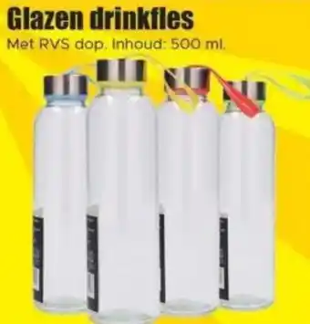 Dirk Glazen drinkfles aanbieding