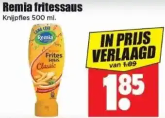 Dirk Remia fritessaus aanbieding