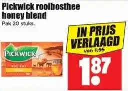 Dirk Pickwick rooibosthee honey blend aanbieding