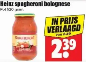 Dirk Heinz spagheroni bolognese aanbieding