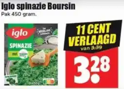 Dirk Iglo spinazie Boursin aanbieding