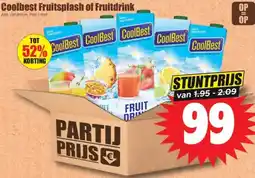 Dirk Coolbest Fruitsplash of Fruitdrink aanbieding