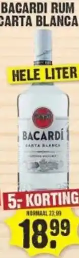 Dirk Bacardi Rum Carta Blanca aanbieding