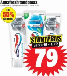 Dirk Aquafresh tandpasta aanbieding