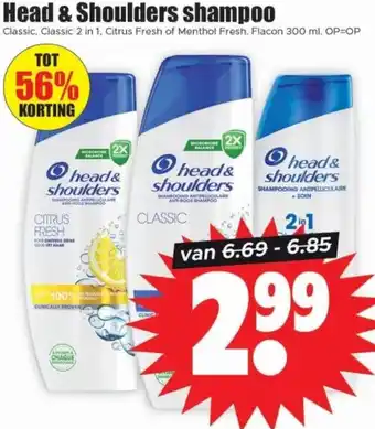 Dirk Head & Shoulders shampoo aanbieding