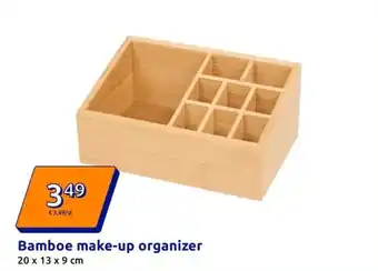 Action Bamboe make-up organizer aanbieding