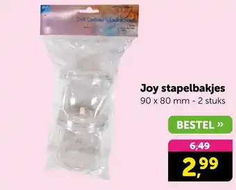 Boekenvoordeel Joy stapelbakjes aanbieding