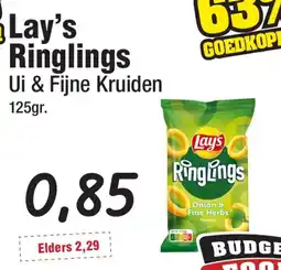 Budget Food Lay's Ringlings aanbieding