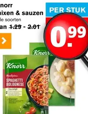 Hoogvliet Knorr mixen & sauzen aanbieding