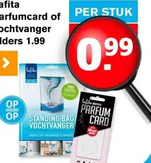 Hoogvliet Lafita parfumcard of vochtvanger aanbieding