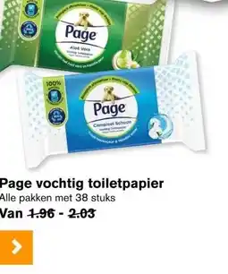 Hoogvliet Page vochtig toiletpapier aanbieding