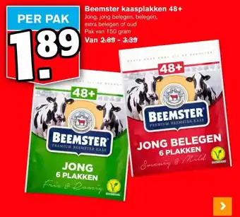 Hoogvliet Beemster kaasplakken 48+ aanbieding