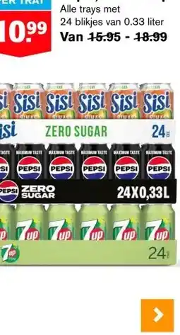 Hoogvliet PER TRAY Pepsi, Sisi of 7up aanbieding