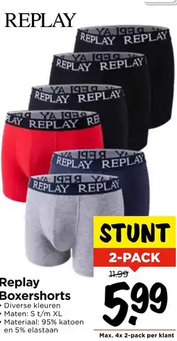 Vomar Voordeelmarkt Replay Boxershorts aanbieding