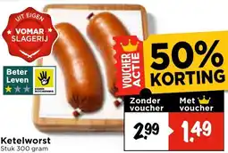 Vomar Voordeelmarkt Ketelworst aanbieding