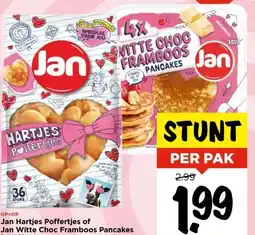 Vomar Voordeelmarkt OP=OP Jan Hartjes Poffertjes of Jan Witte Choc aanbieding