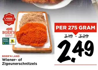 Vomar Voordeelmarkt Wiener of Zigeunerschnitzels aanbieding