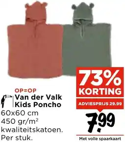 Vomar Voordeelmarkt Van der Valk Kids Poncho aanbieding