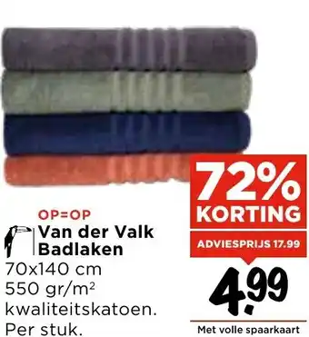 Vomar Voordeelmarkt Van der Valk Badlaken aanbieding