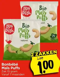 Vomar Voordeelmarkt Bonbébé Maïs Puffs aanbieding