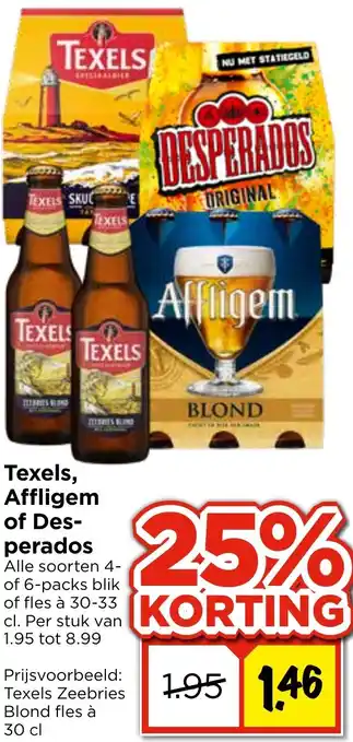 Vomar Voordeelmarkt Texels, Affligem of Des- perados aanbieding