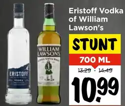 Vomar Voordeelmarkt Eristoff Vodka of William Lawson's aanbieding