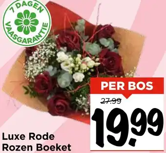 Vomar Voordeelmarkt Luxe Rode Rozen Boeket aanbieding