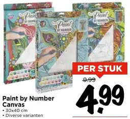 Vomar Voordeelmarkt Paint by Number Canvas aanbieding